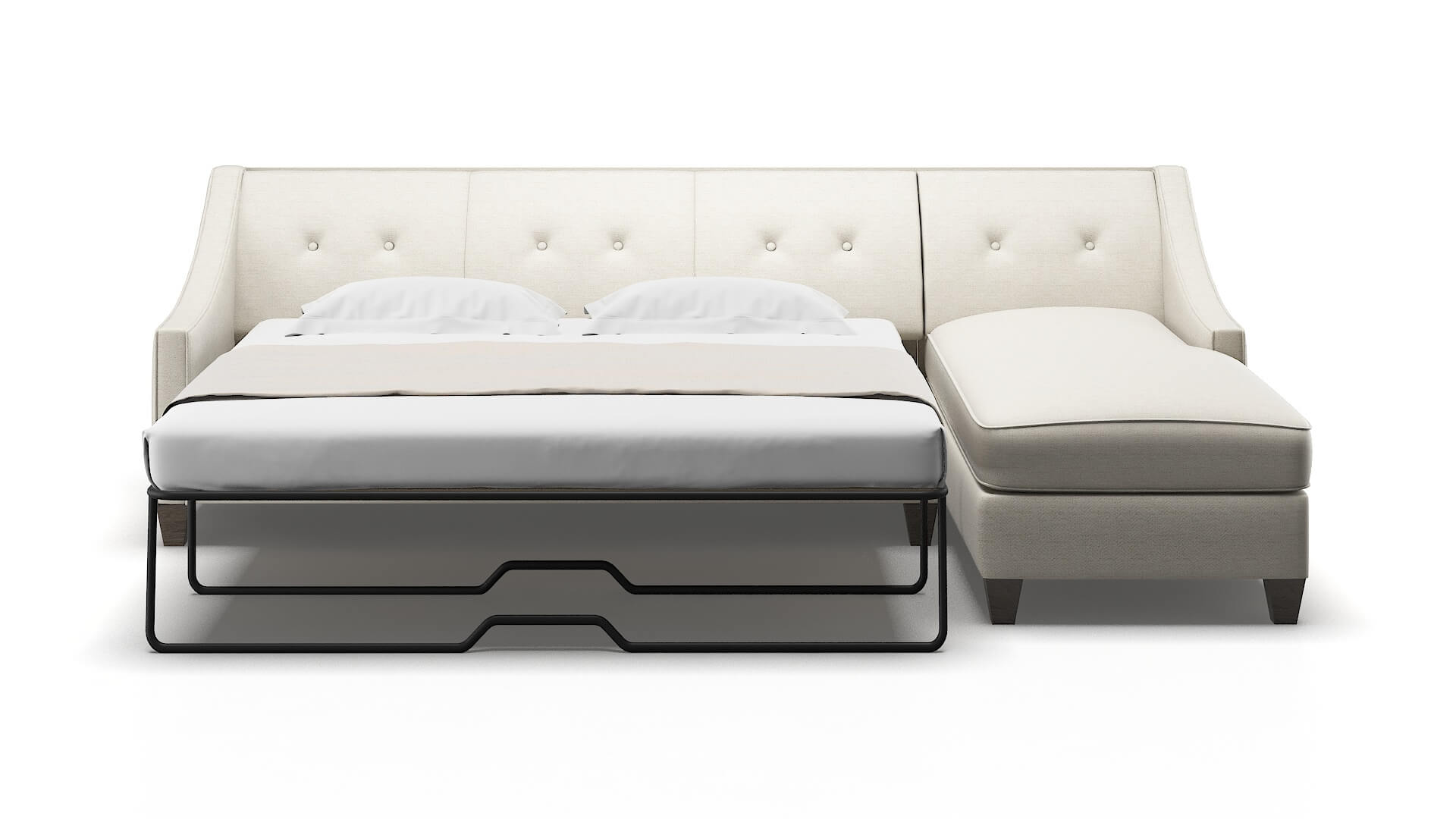 Berlin Venus Cream Panel Sleeper Espresso legs 1