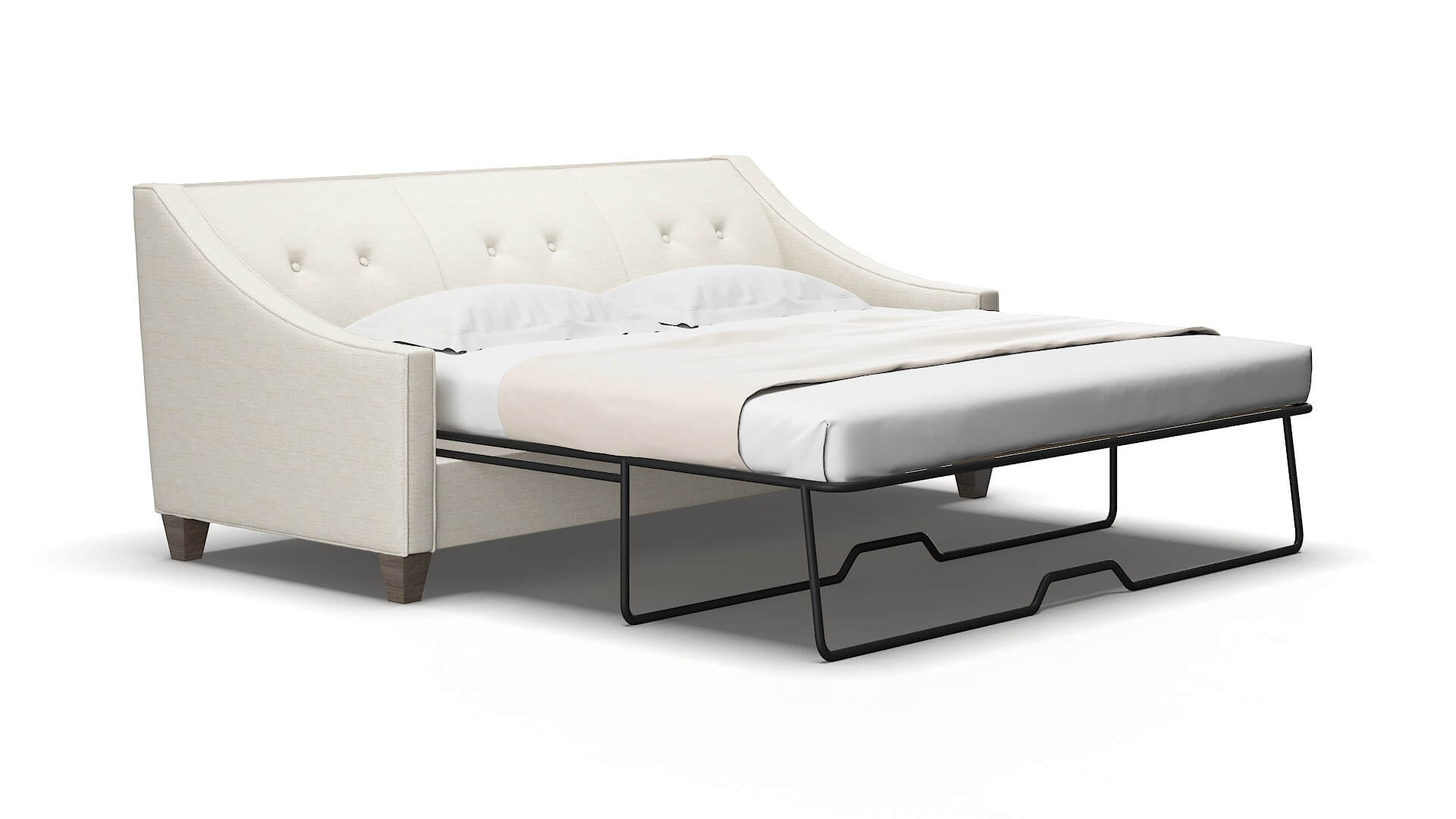 Berlin Venus cream Sofa sleeper Espresso Legs  2