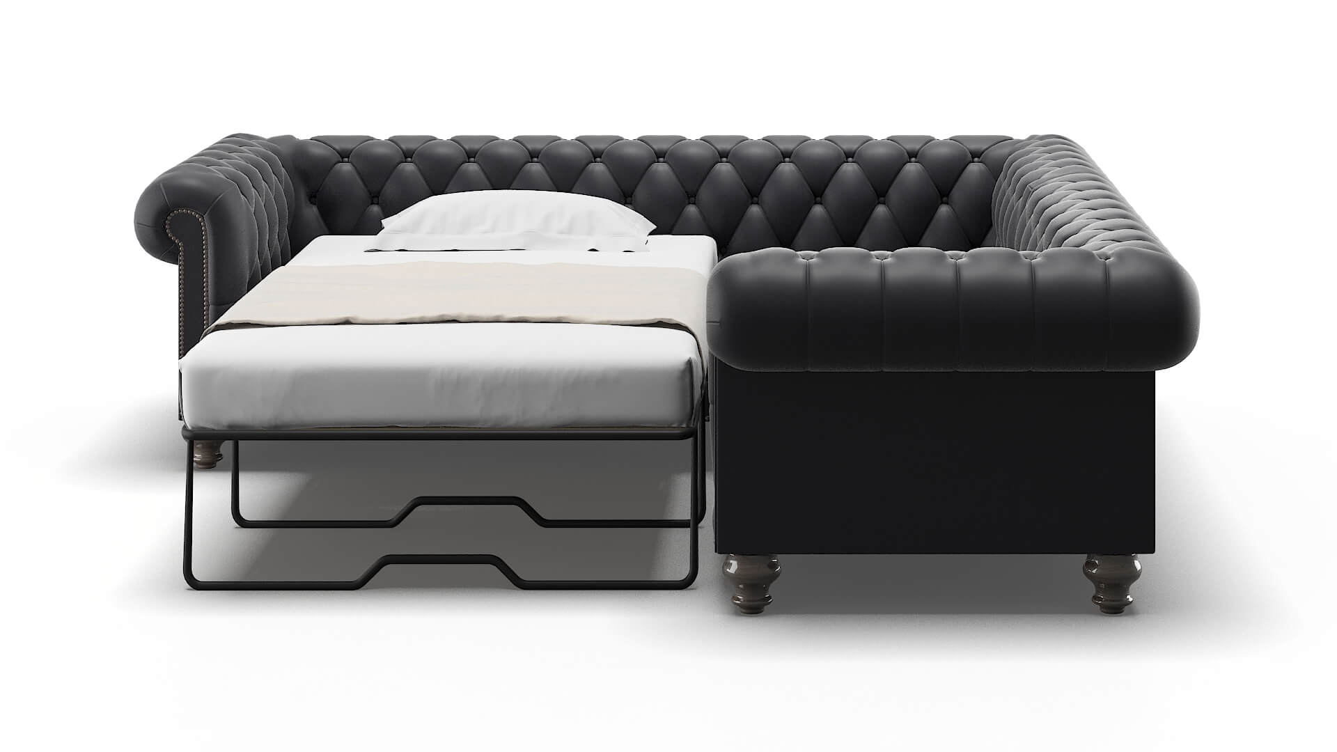 Bordeaux Atlas_plz Navy Sectional Sleeper Espresso legs 1