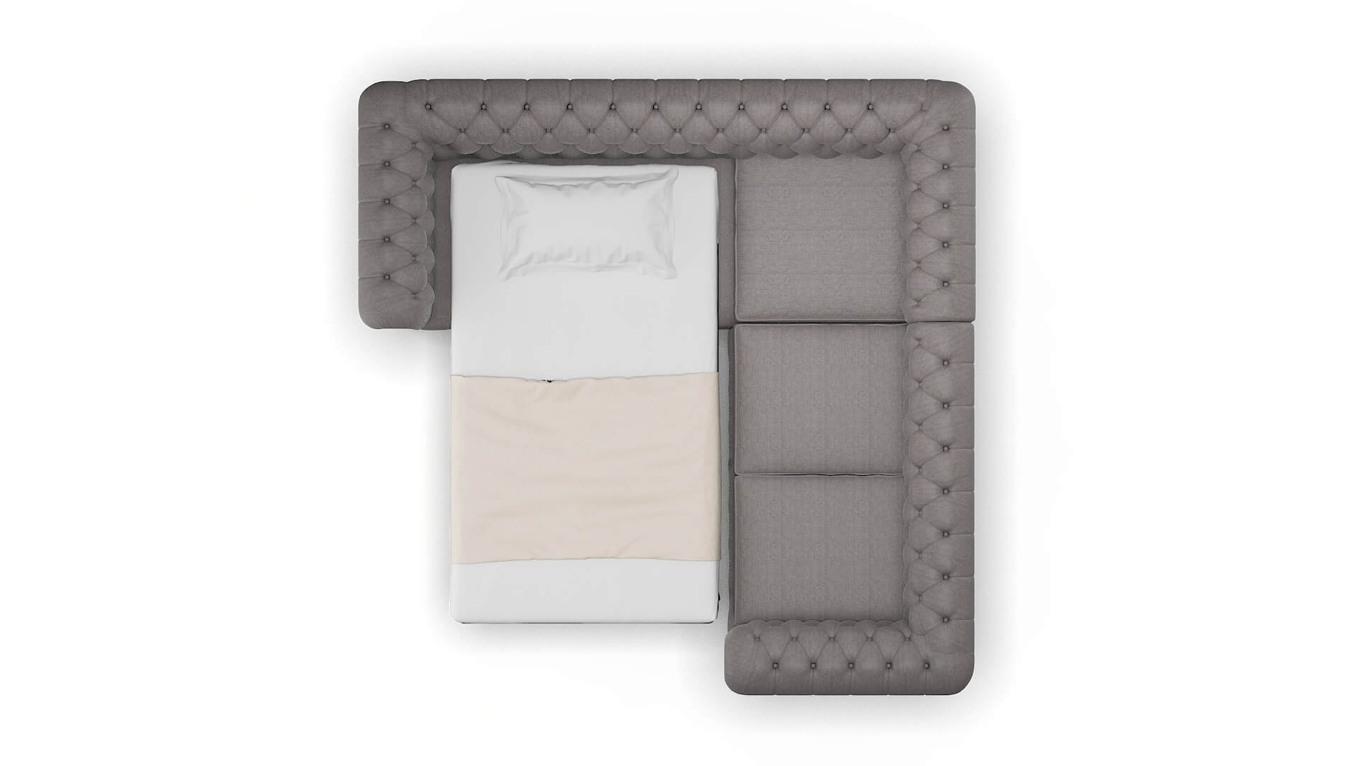 Bordeaux Atlas_plz Silver Sectional Sleeper Espresso legs 3