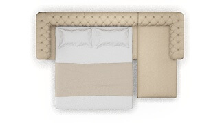 Bordeaux Avenger Burlap Panel Sleeper Espresso legs 3