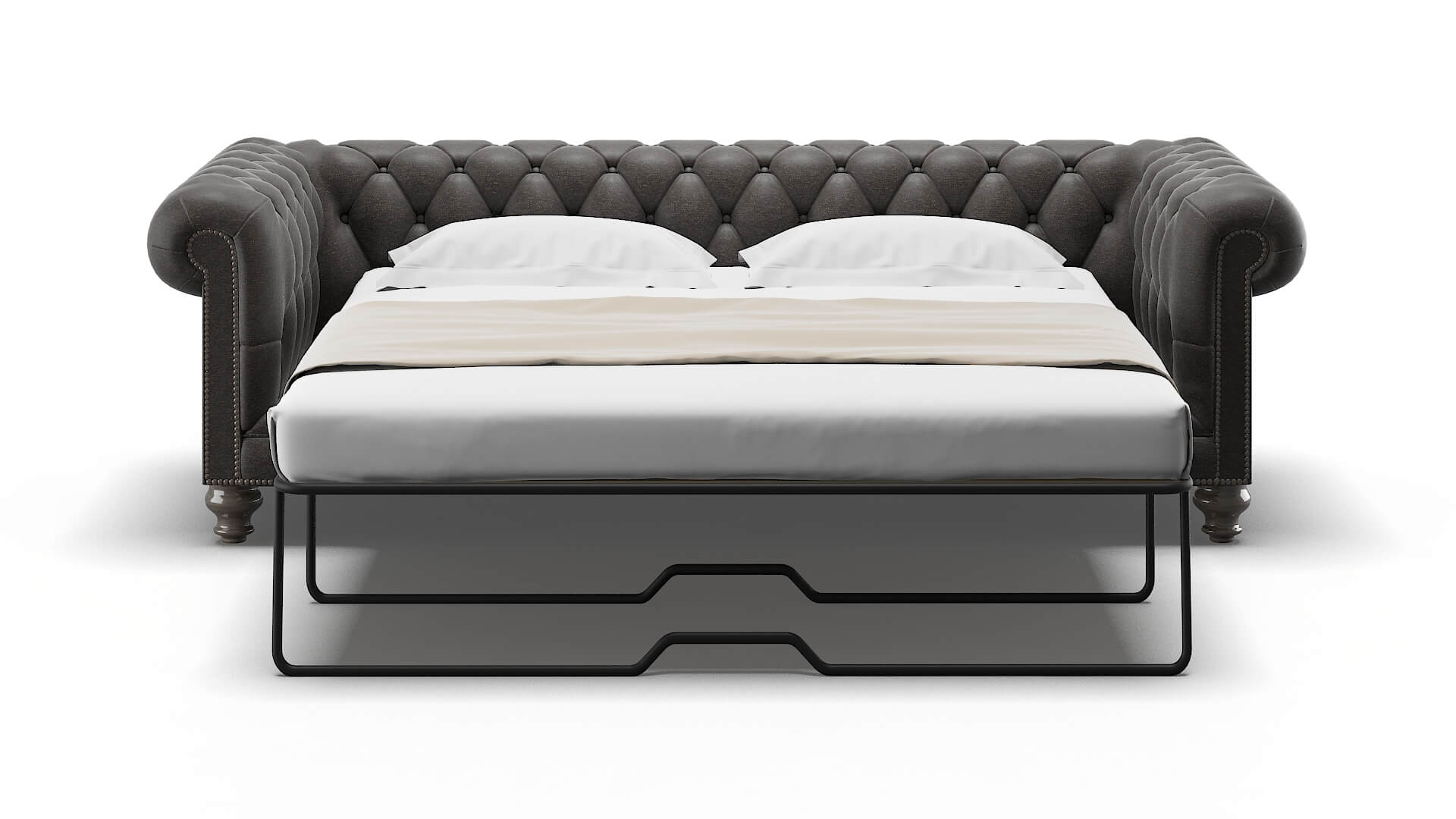 Bordeaux Avenger Denim Sofa Sleeper Espresso legs 1