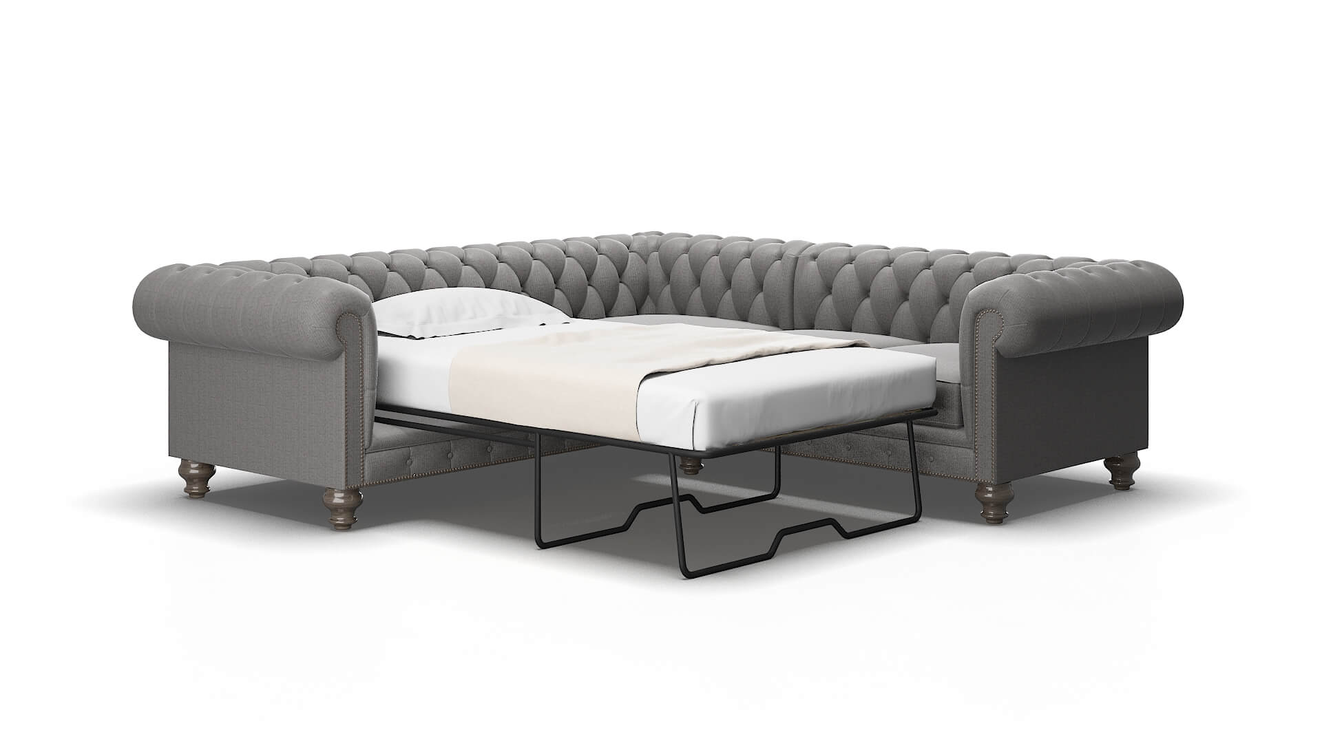Bordeaux Avenger Zinc Sectional Sleeper Espresso legs 2
