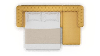 Bordeaux Bella Amber Panel Sleeper Espresso legs 3