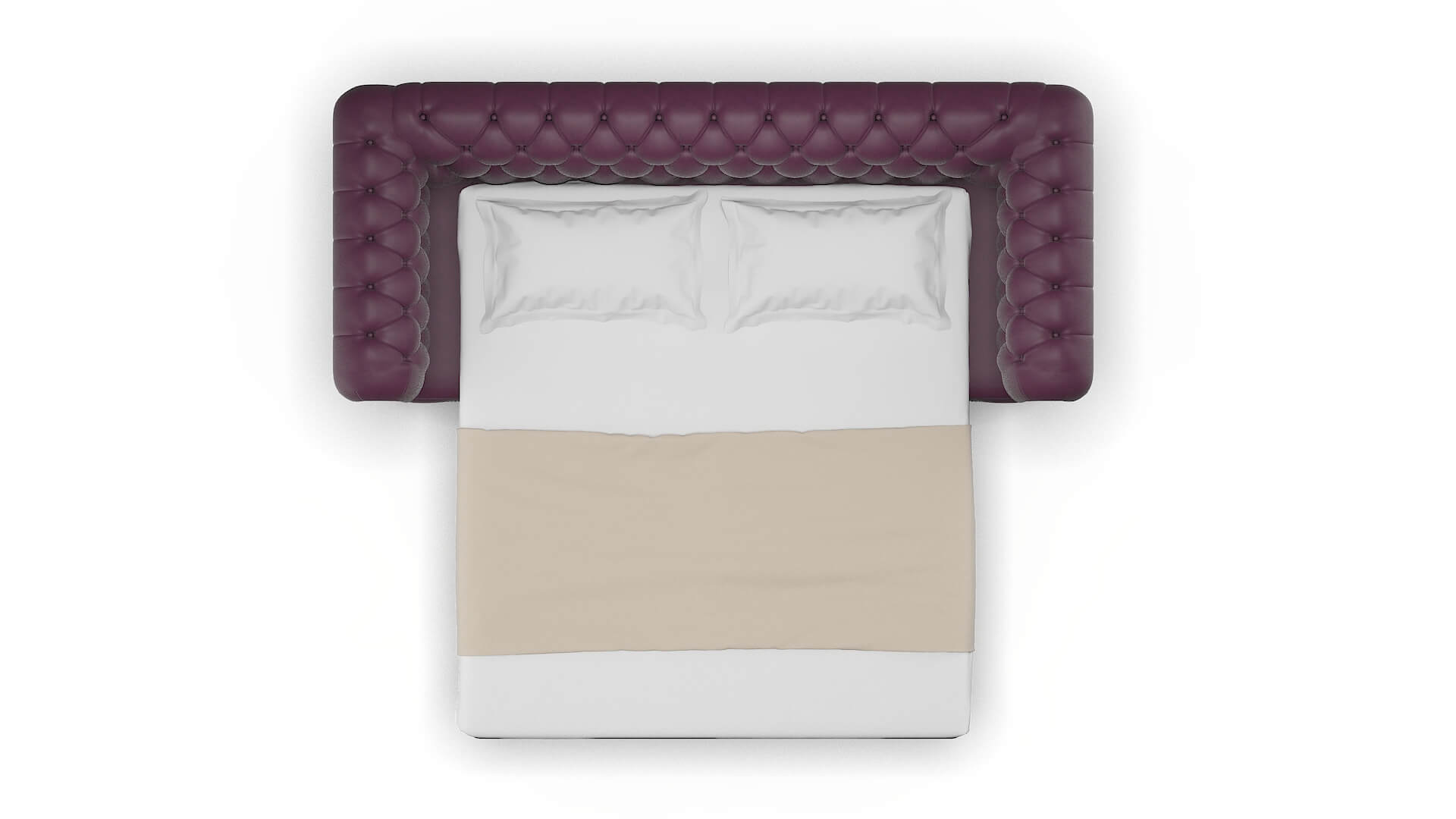 Bordeaux Bella Aubergine Sofa Sleeper Espresso legs 3