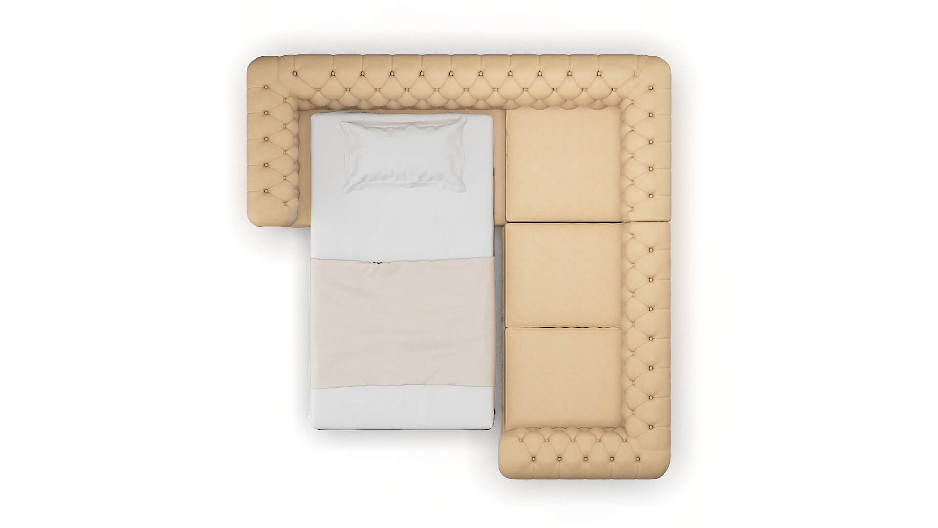 Bordeaux Bella Coffee Sectional Sleeper Espresso legs 3