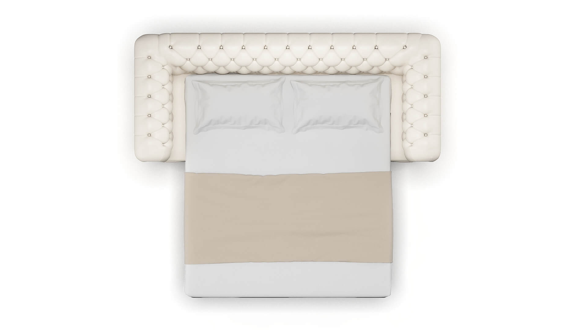 Bordeaux Blanche Milky Sofa Sleeper Espresso legs 3