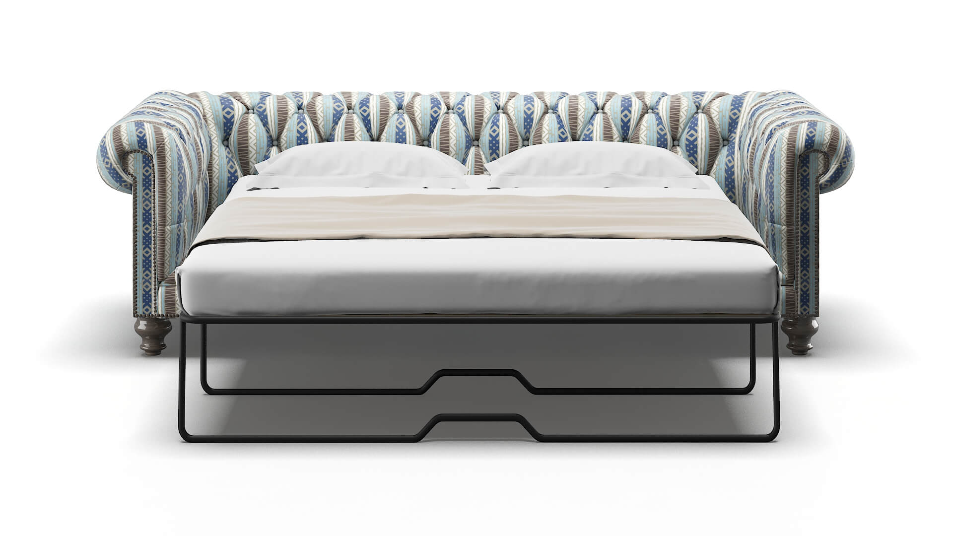 Bordeaux Bodhi Indigo Sofa Sleeper Espresso legs 1