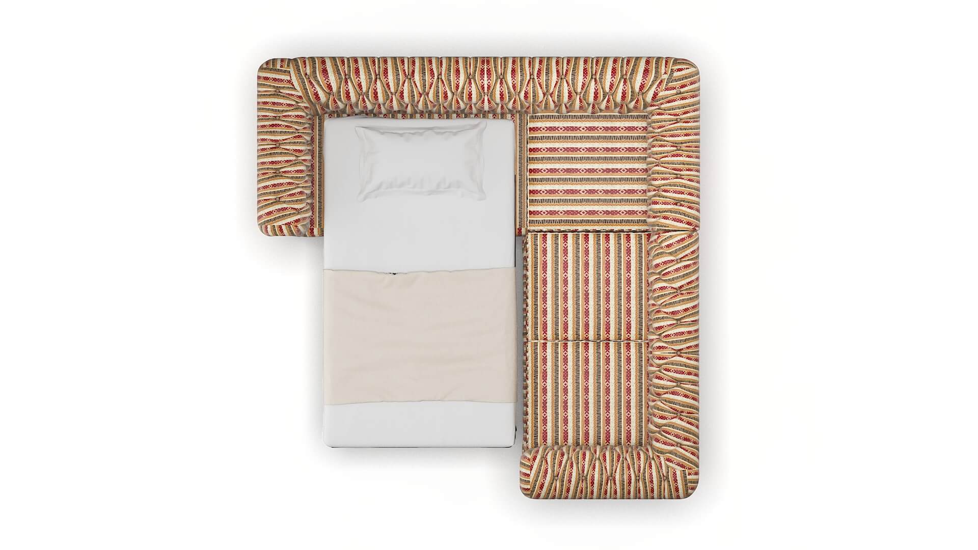 Bordeaux Bodhi Tango Sectional Sleeper Espresso legs 3