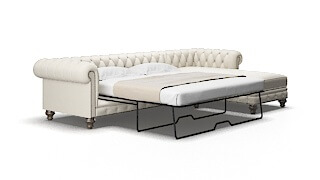 Bordeaux Bungalow Ivory Panel Sleeper espresso legs 2