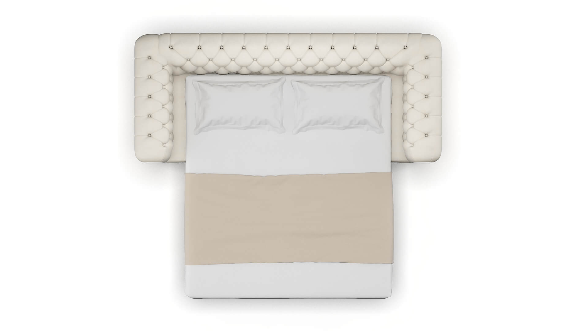 Bordeaux Bungalow Ivory Sofa Sleeper Espresso legs 3