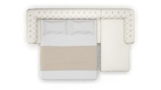 Bordeaux Chance Bone Panel Sleeper Espresso legs 3