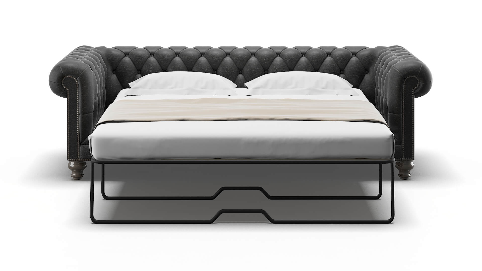 Bordeaux Chance Denim Sofa Sleeper Espresso legs 1