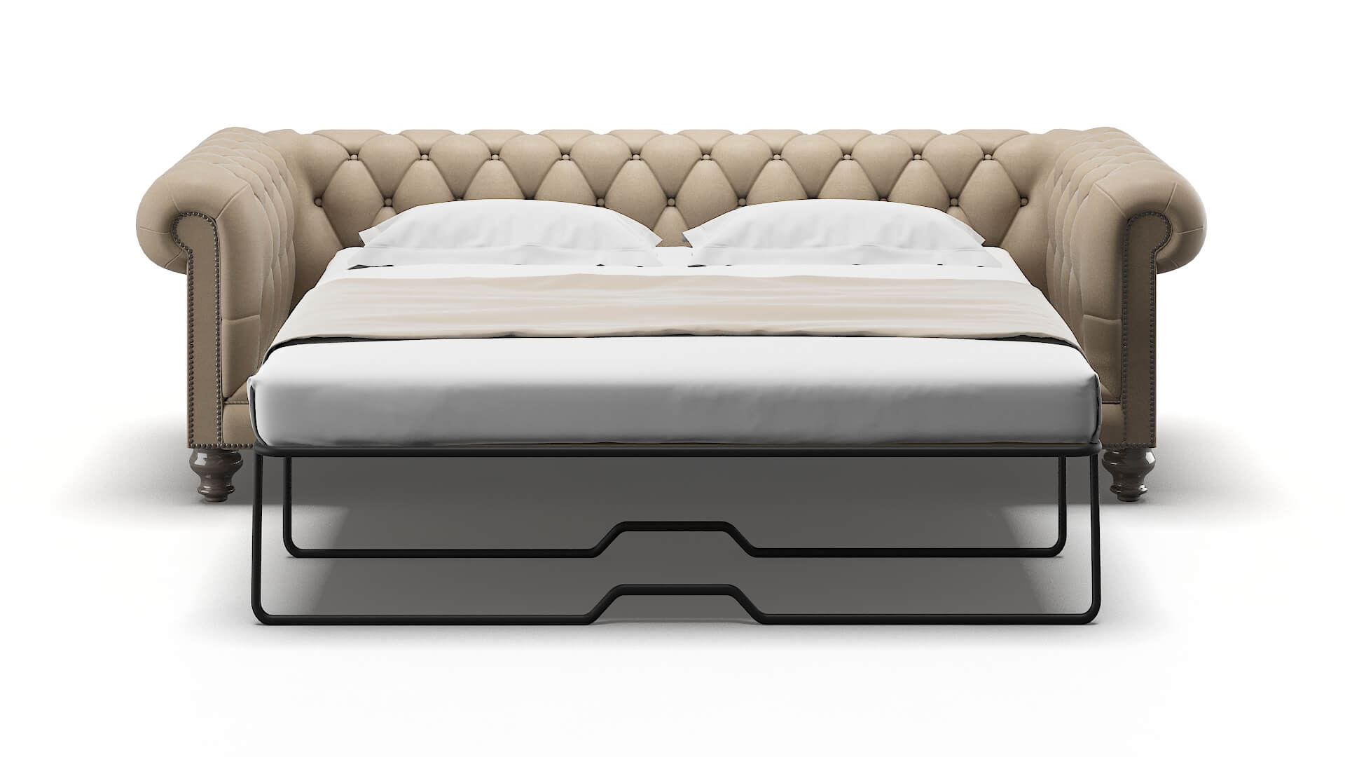 Bordeaux Chance Platinum Sofa Sleeper Espresso legs 1