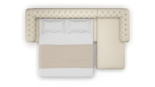 Bordeaux Chance Sand Panel Sleeper Espresso legs 3