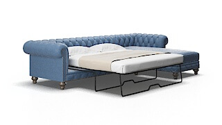 Bordeaux Clyde Deep_ocean Panel Sleeper espresso legs 2