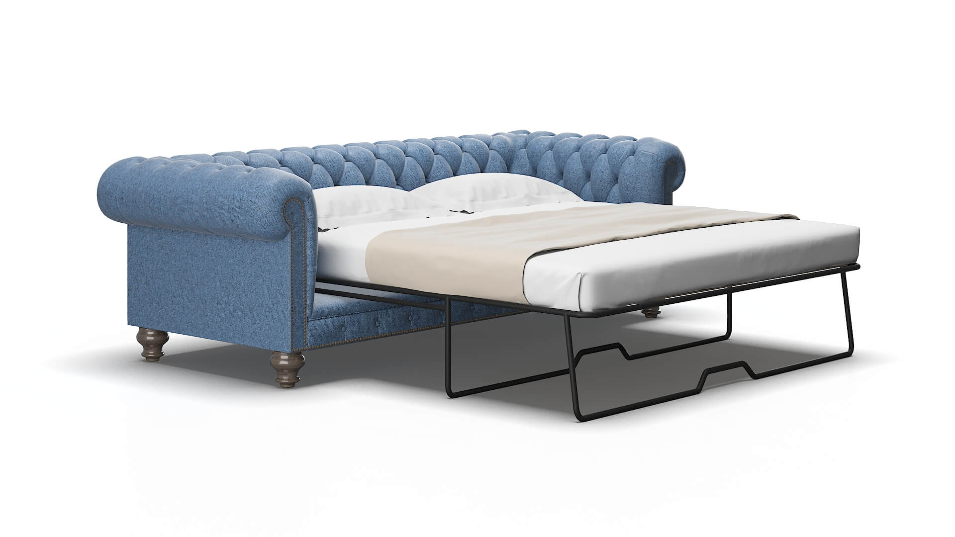 Bordeaux Clyde Deep_ocean Sofa Sleeper espresso legs 2