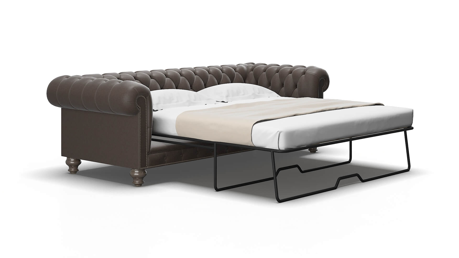 Bordeaux Cosmo Chocolate Sofa Sleeper Espresso legs 2