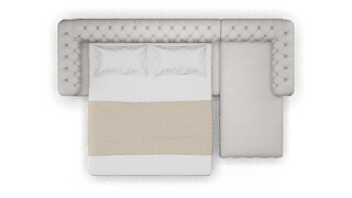 Bordeaux Cosmo Silver Panel Sleeper Espresso legs 3