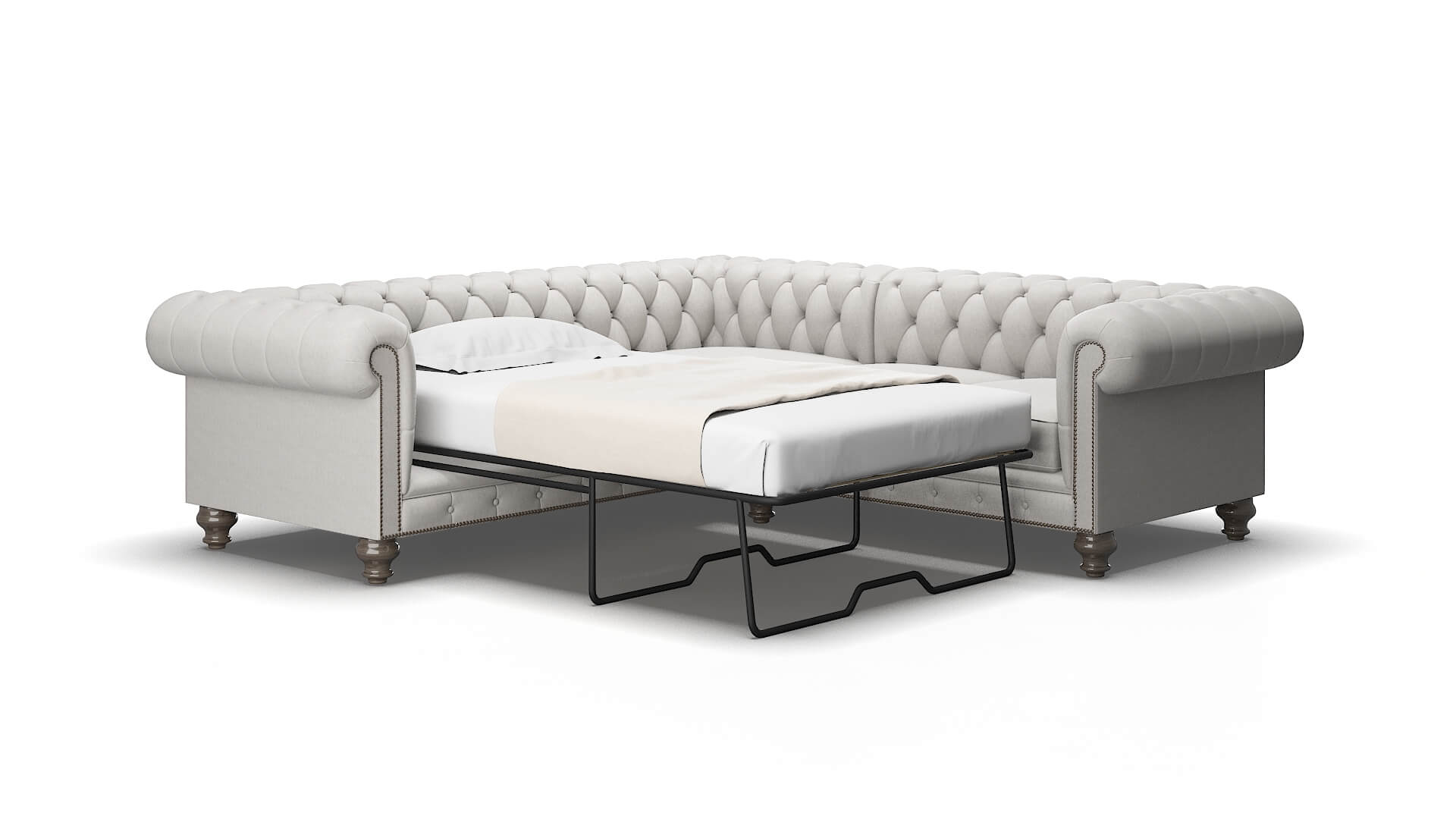 Bordeaux Cosmo silver Sectional sleeper Espresso Legs  2