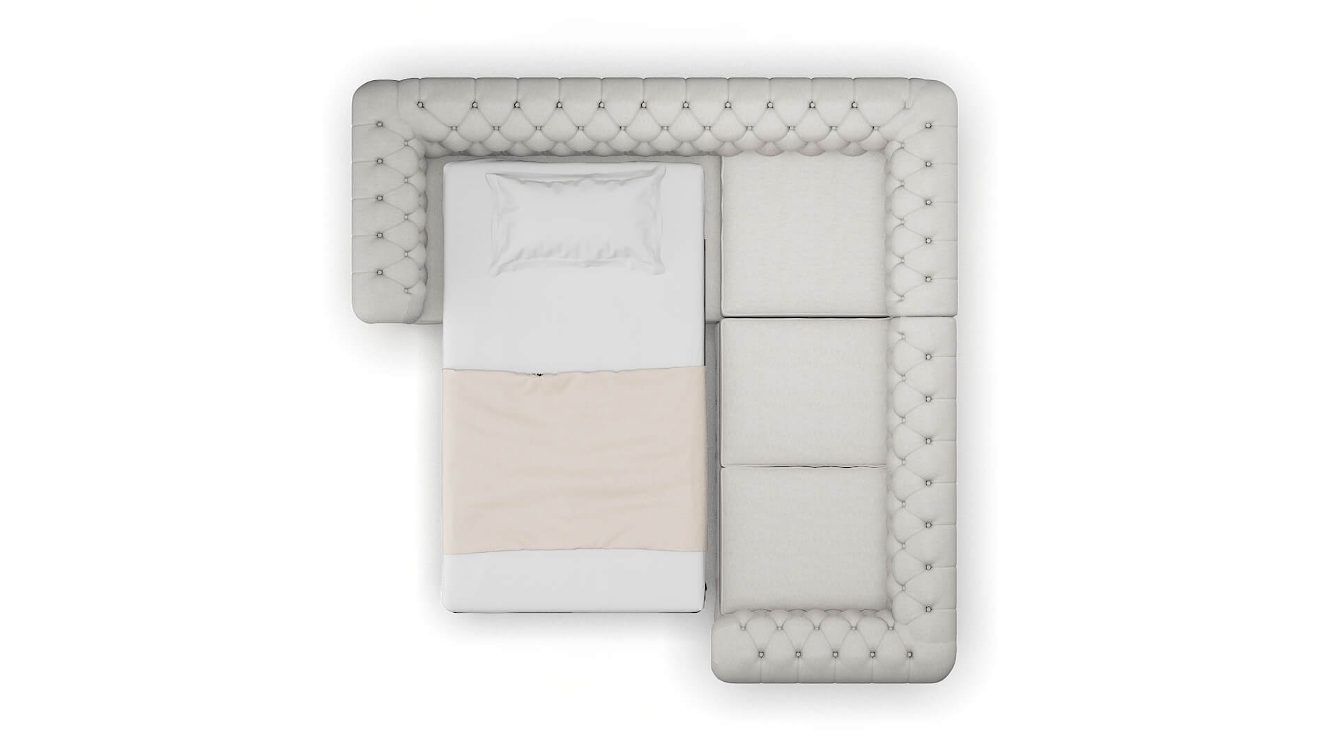 Bordeaux Cosmo Silver Sectional Sleeper Espresso legs 3