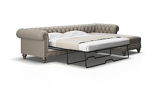 Bordeaux Cosmo taupe Panel sleeper Espresso Legs  2