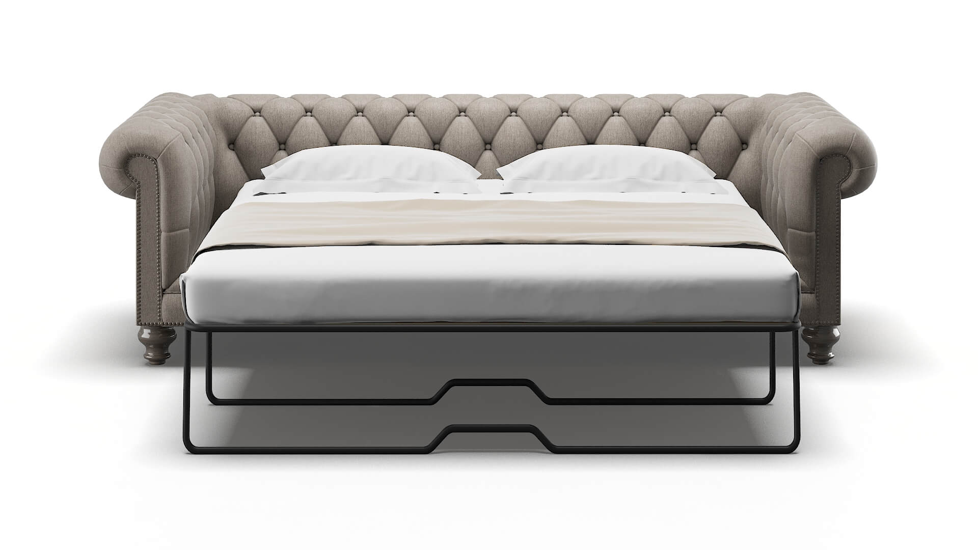 Bordeaux Cosmo Taupe Sofa Sleeper Espresso legs 1