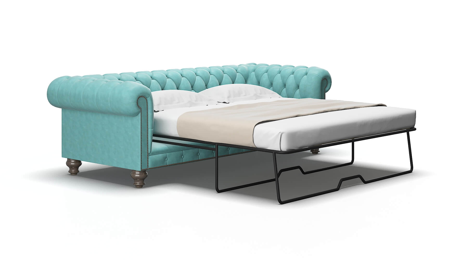 Bordeaux Curious turquoise Sofa sleeper Espresso Legs  2