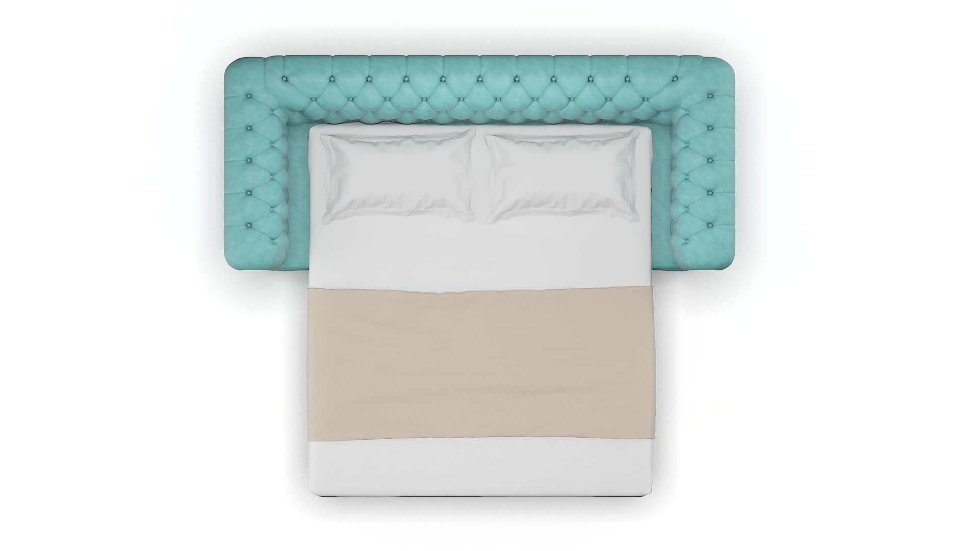 Bordeaux Curious Turquoise Sofa Sleeper Espresso legs 3