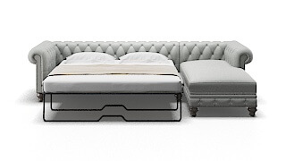 Bordeaux Dawson Platinum Panel Sleeper Espresso legs 1