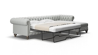 Bordeaux Dawson platinum Panel sleeper Espresso Legs  2