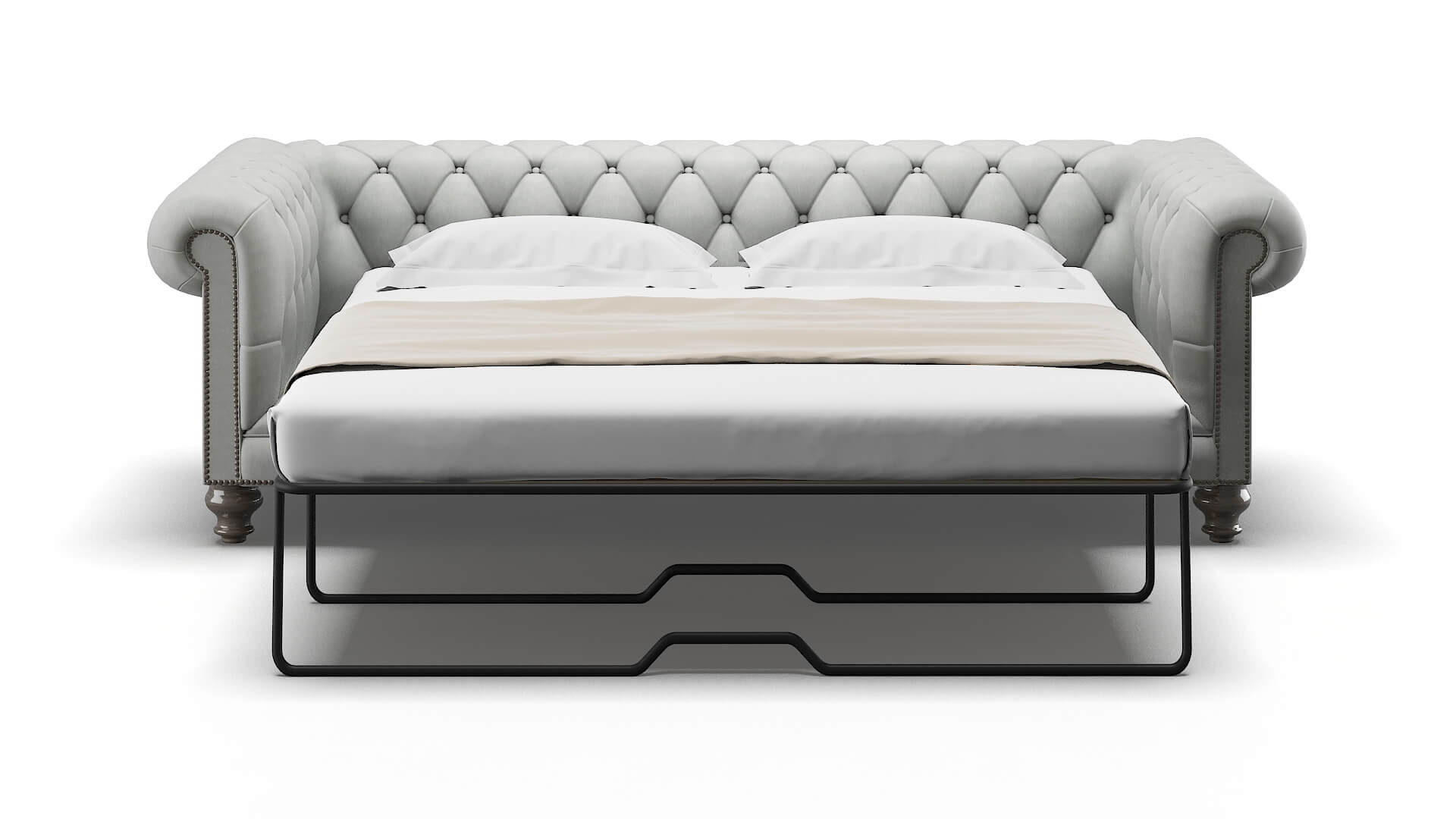 Bordeaux Dawson Platinum Sofa Sleeper Espresso legs 1