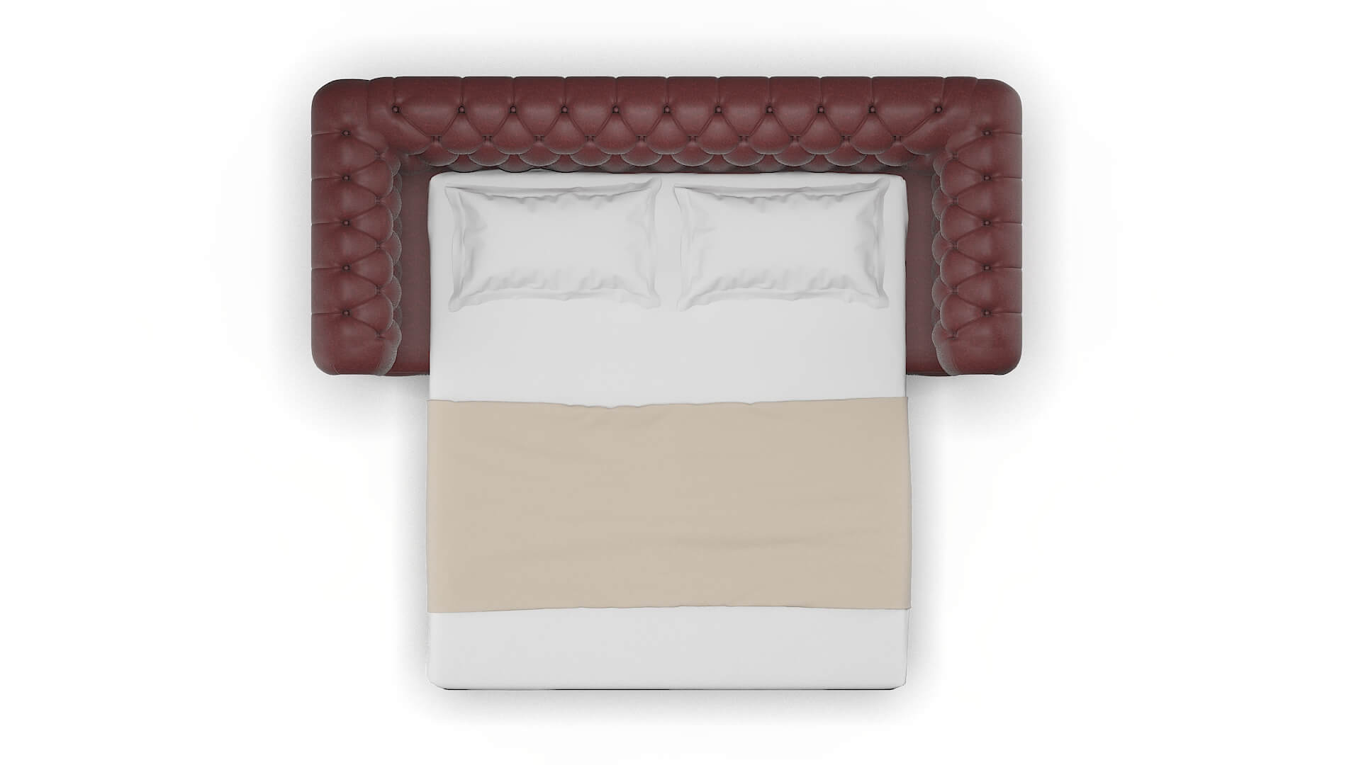 Bordeaux Derby Berry Sofa Sleeper Espresso legs 3