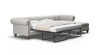 Bordeaux Derby Grey Panel Sleeper Espresso legs 2