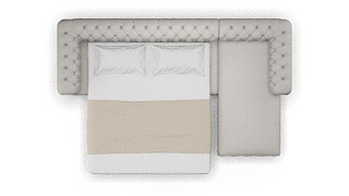 Bordeaux Derby Grey Panel Sleeper Espresso legs 3