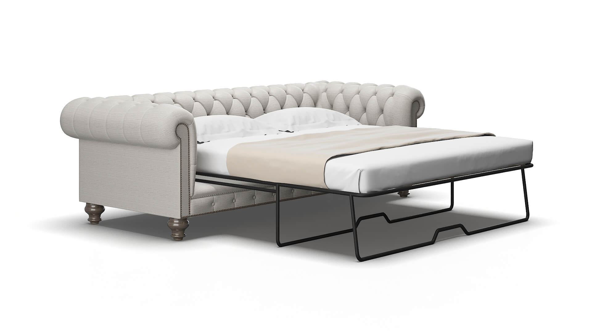 Bordeaux Derby Grey Sofa Sleeper Espresso legs 2