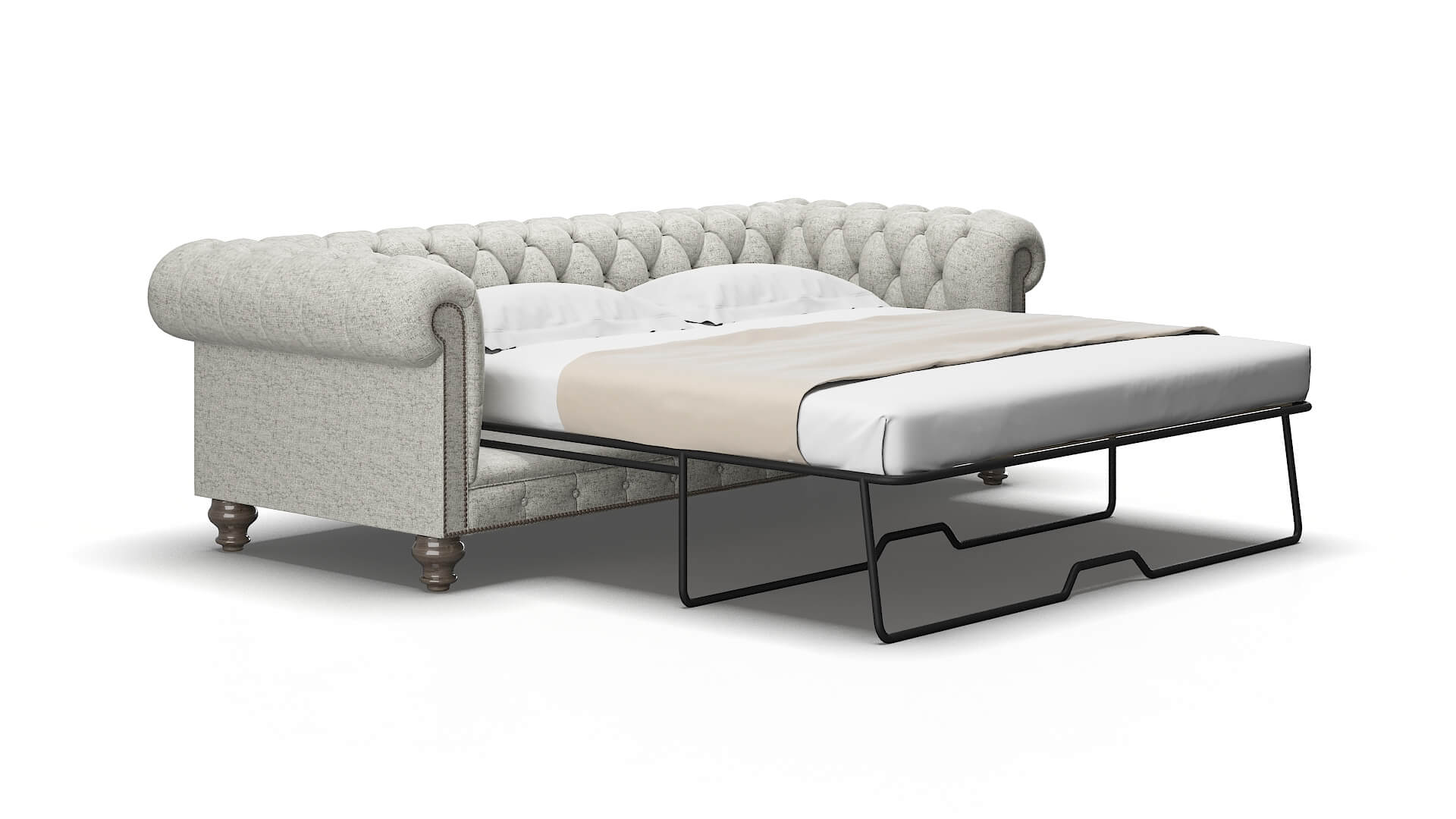 Bordeaux Derby Silver Sofa Sleeper espresso legs 2