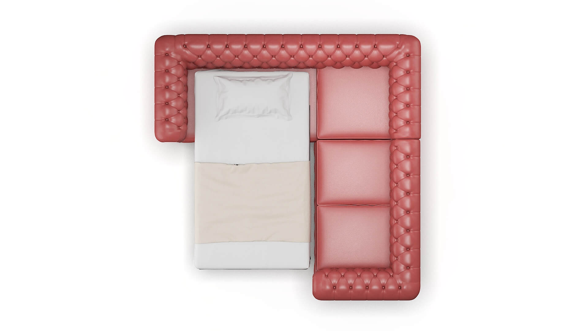 Bordeaux Dillion Cordovan Sectional Sleeper Espresso legs 3