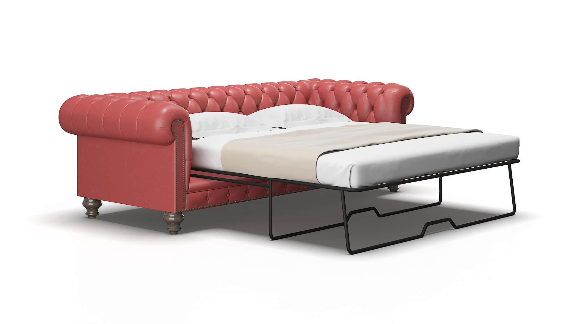 Bordeaux Dillion cordovan Sofa sleeper Espresso Legs  2