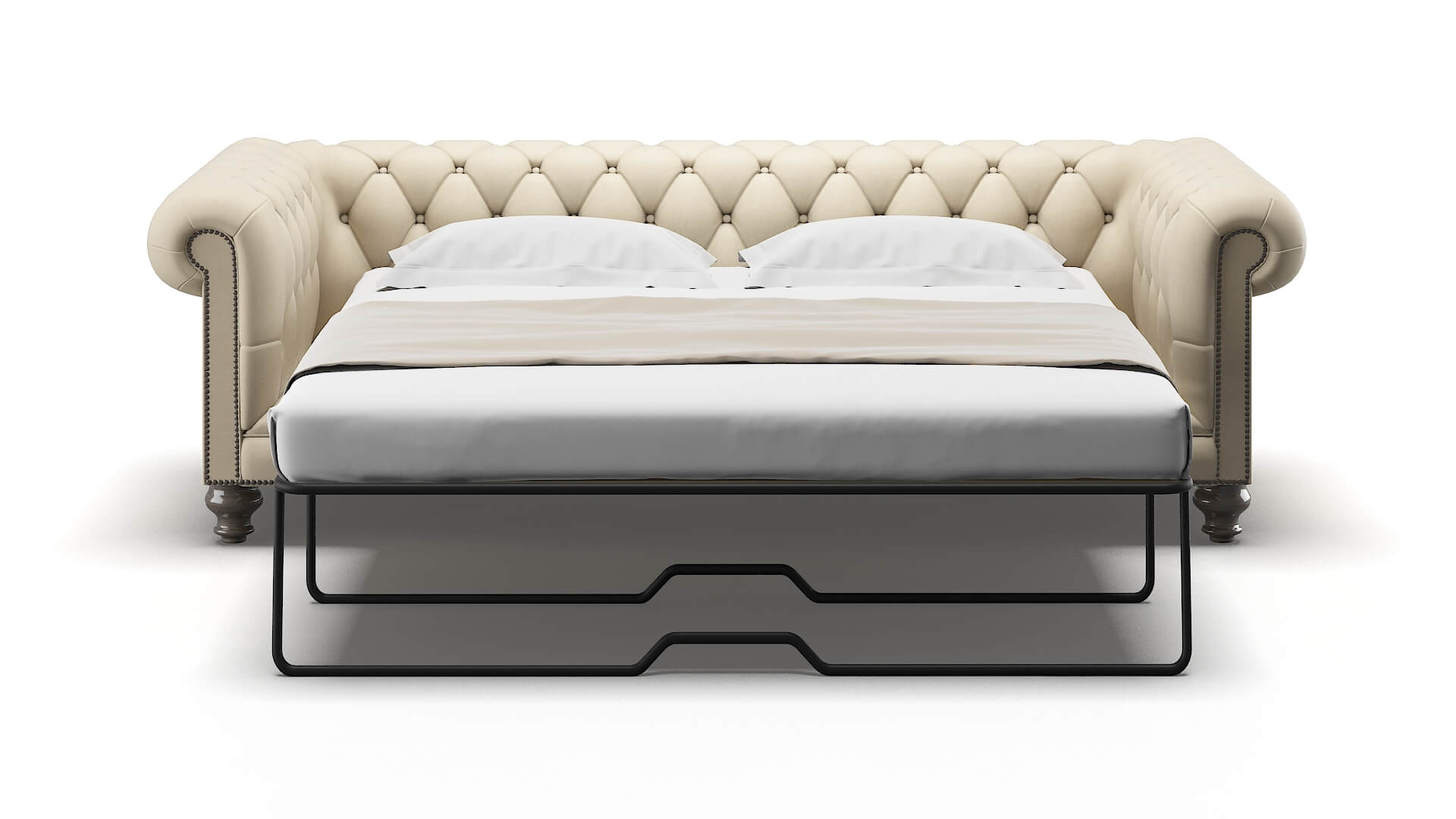 Bordeaux Dream_d Almond Sofa Sleeper Espresso legs 1