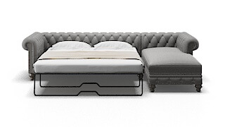 Bordeaux Dream_d Charcoal Panel Sleeper Espresso legs 1
