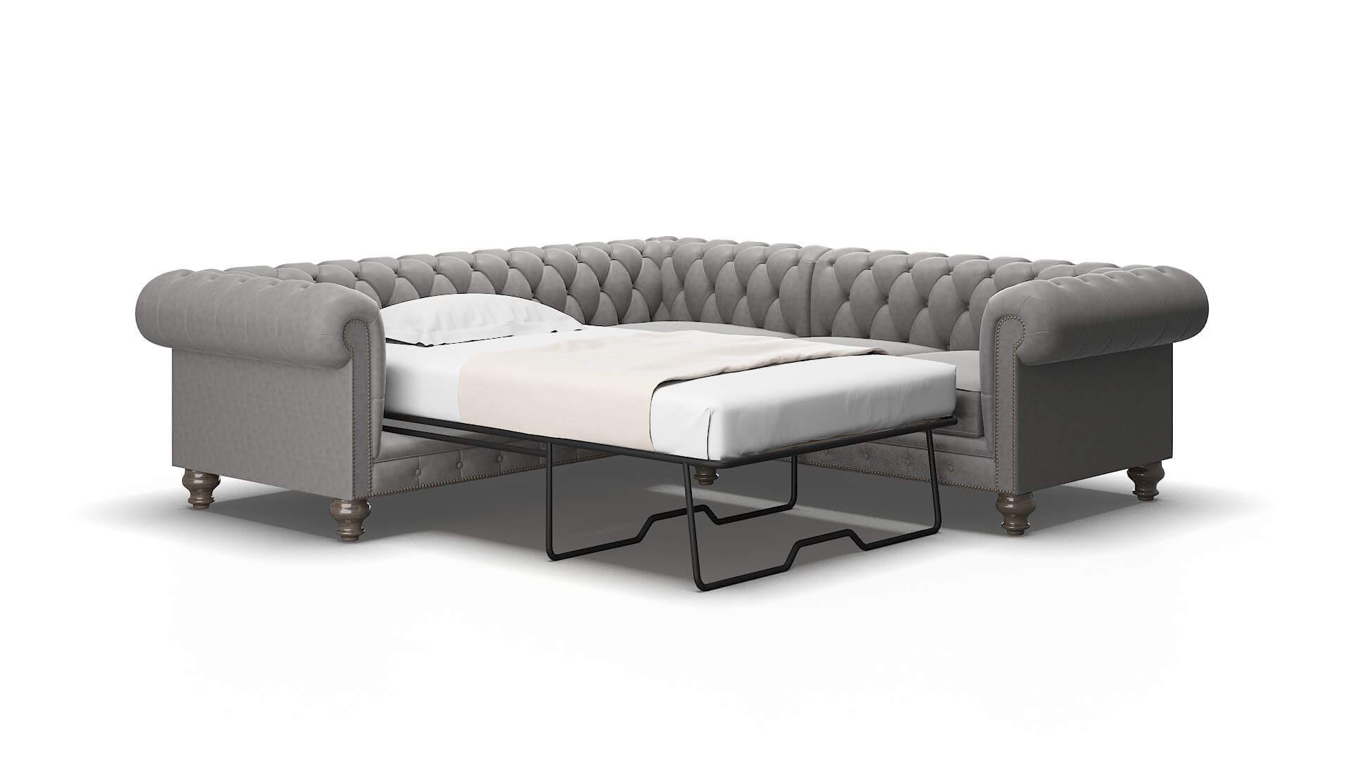 Bordeaux Dream_d charcoal Sectional sleeper Espresso Legs  2