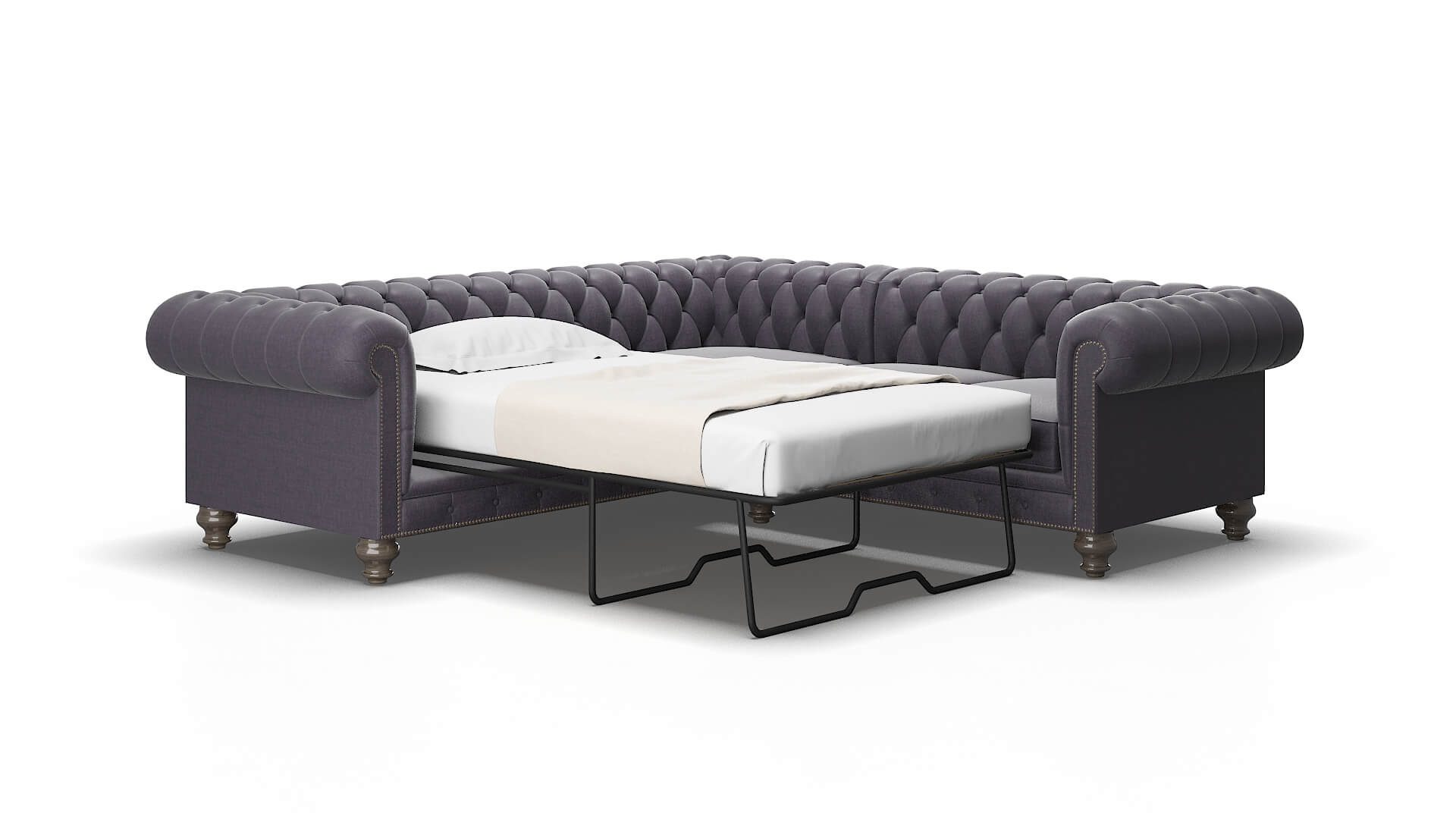 Bordeaux Durham ink Sectional sleeper Espresso Legs  2