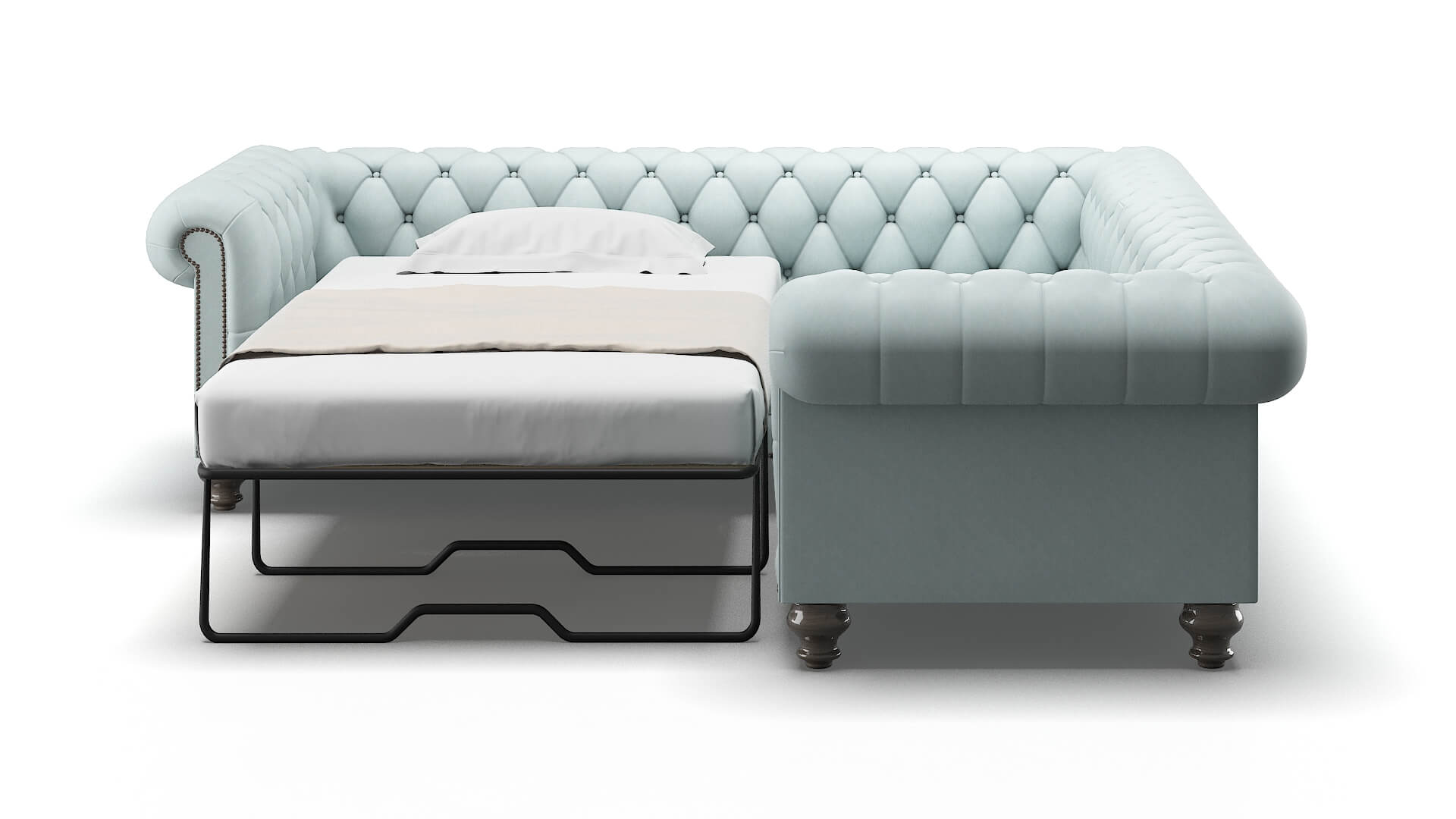 Bordeaux Elliot Spa Sectional Sleeper Espresso legs 1