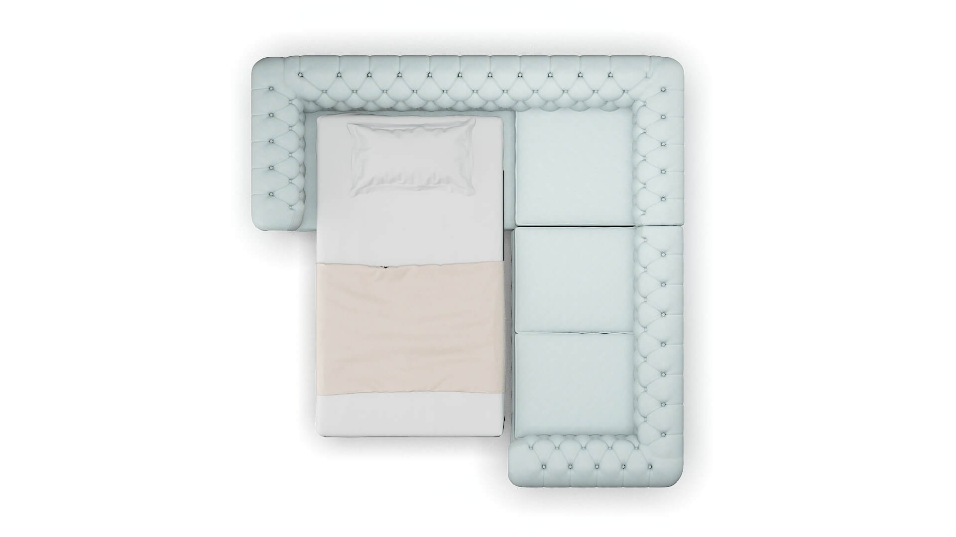 Bordeaux Elliot Spa Sectional Sleeper Espresso legs 3