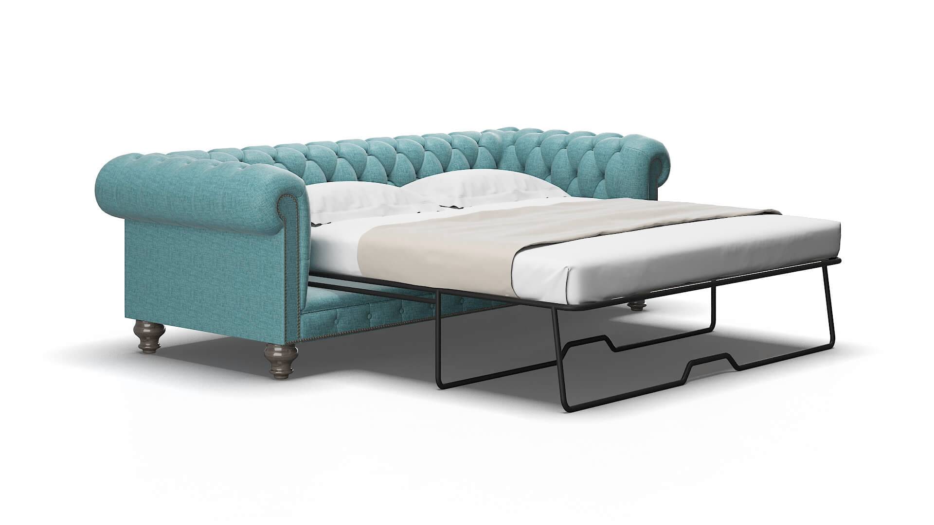 Bordeaux Elliot teal Sofa sleeper Espresso Legs  2