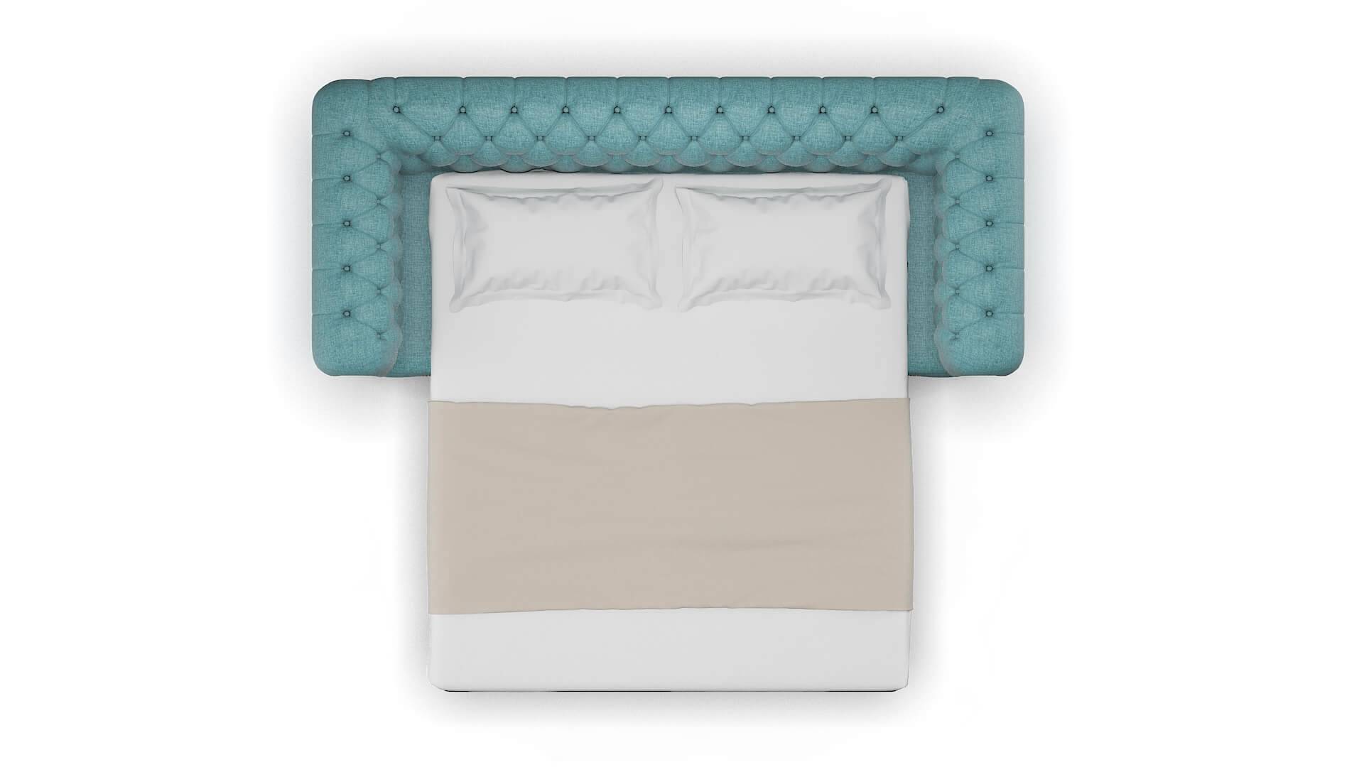 Bordeaux Elliot Teal Sofa Sleeper Espresso legs 3