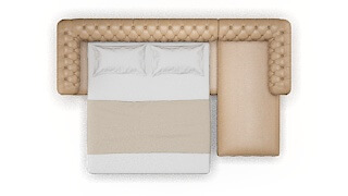 Bordeaux Ford Dune Panel Sleeper Espresso legs 3