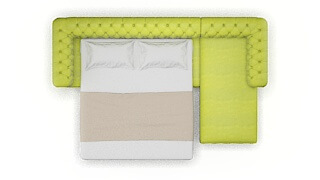 Bordeaux Hathaway Apple Panel Sleeper Espresso legs 3