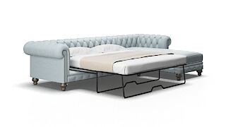 Bordeaux Hathaway Aqua Panel Sleeper Espresso legs 2